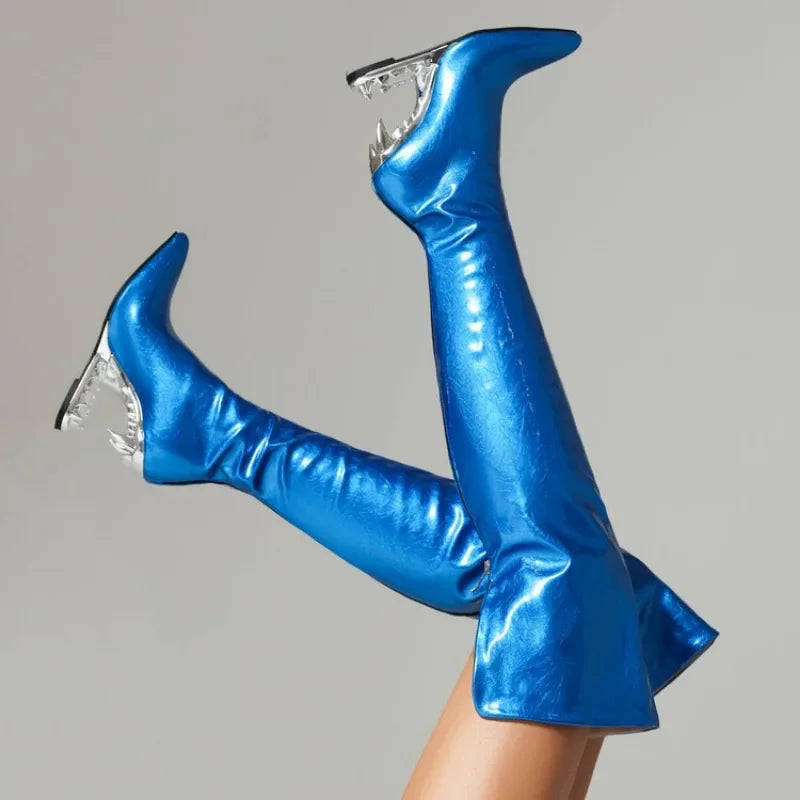 Tiger Heel Over-the-Knee Boots | 10.5cm Stage Heel