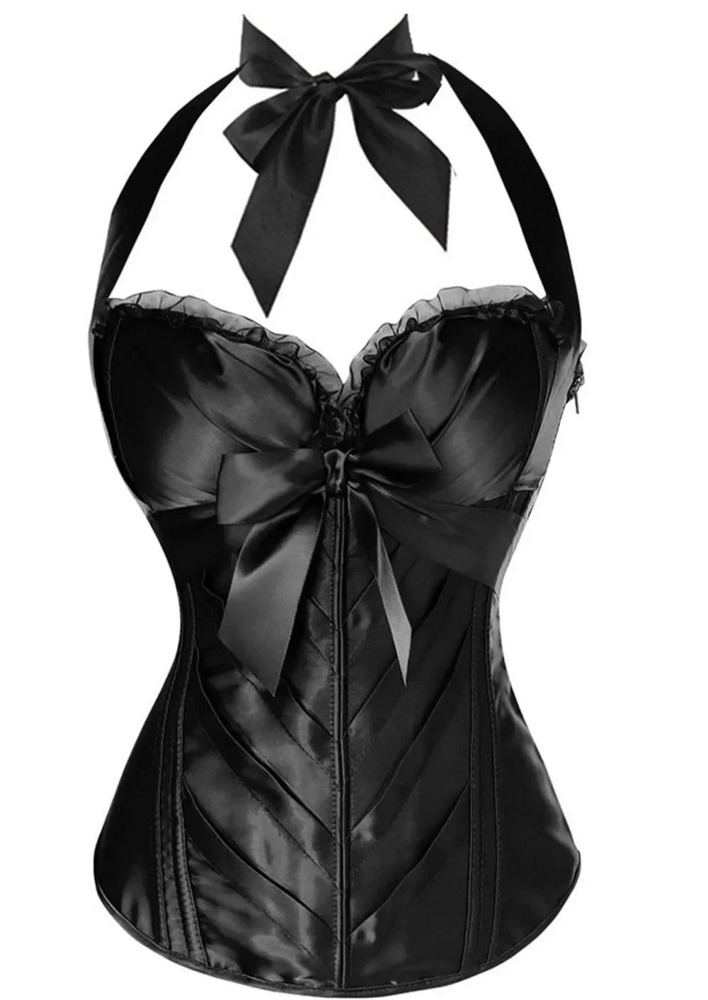Halter Satin Overbust Corset | Burlesque & Cabaret