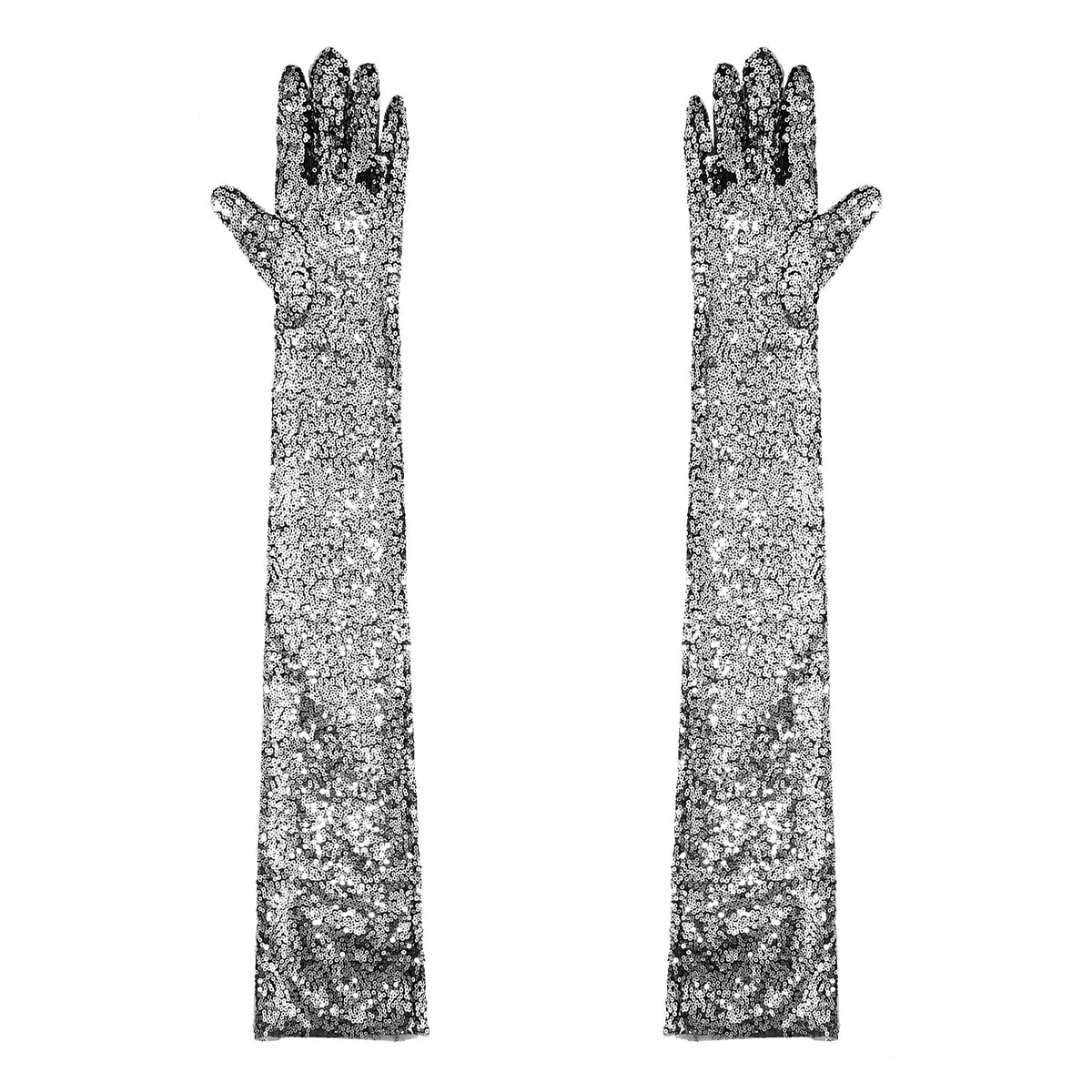 Starlight Sequin Elbow-Length Opera Gloves
