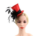 Mini Top Hat | Feather Fascinator | Burlesque & Bridal
