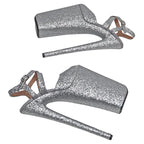 Glitter Platform Ankle Strap Sandals - 10 Inch Pole Dance Heels