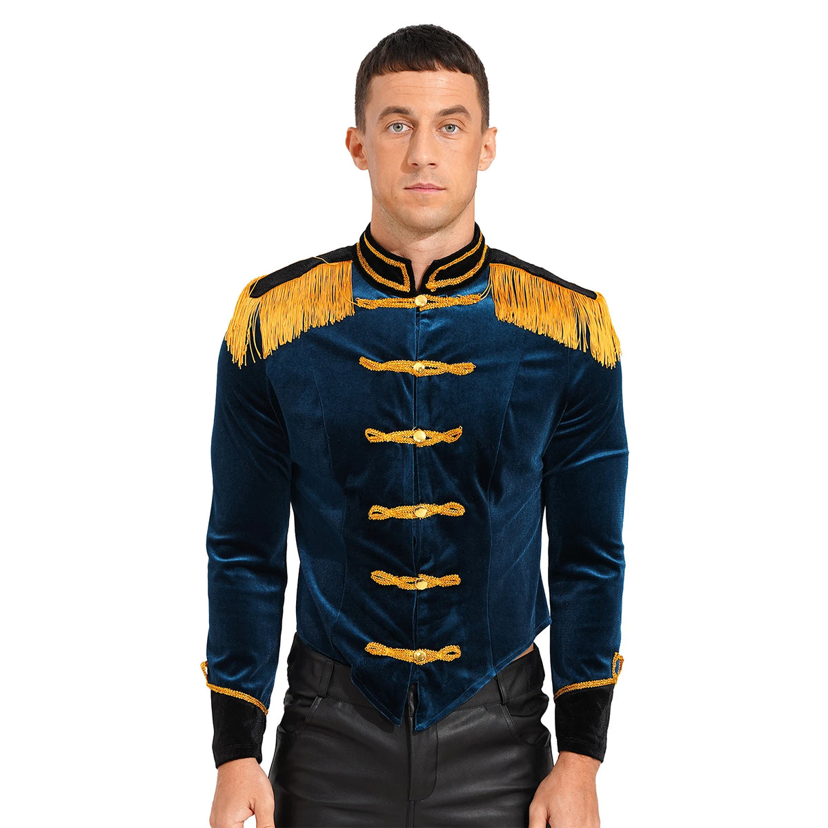 Ringmaster Velvet Jacket | Gold Braid | Circus Costume