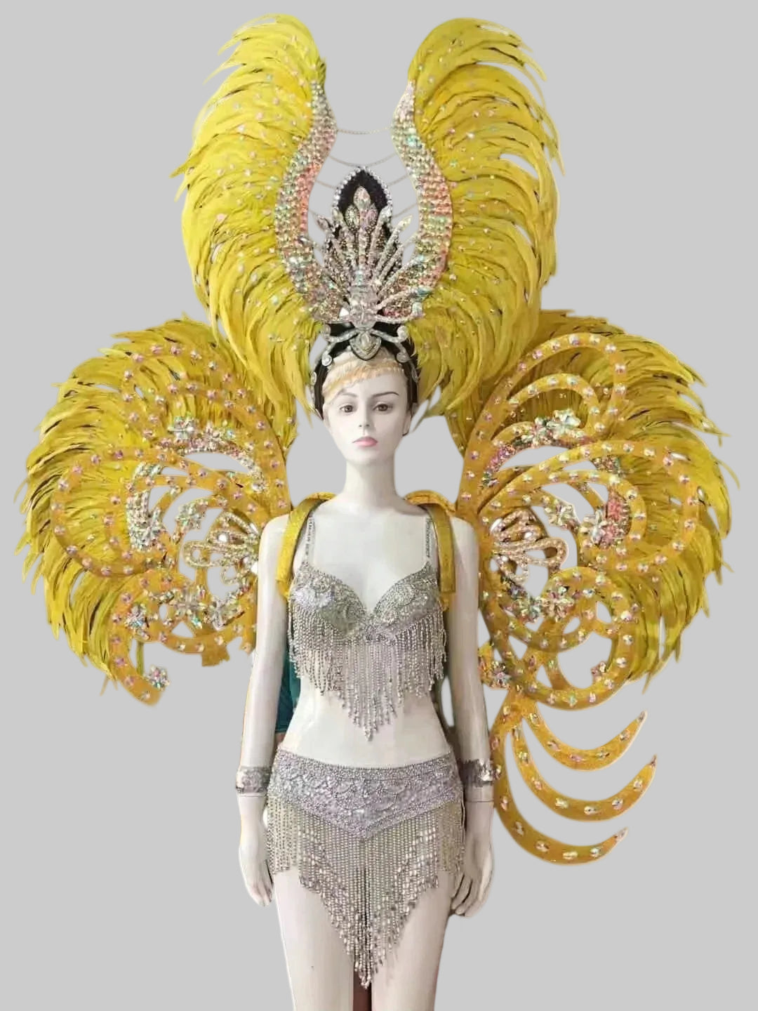 Samba Feather Headdress & Wings Set - Carnival Performance Costume