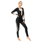 Rhinestone Jumpsuit | Color Block | Long Sleeve