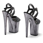8-Inch Glitter Platform Sandals - High Heel Performance Shoes