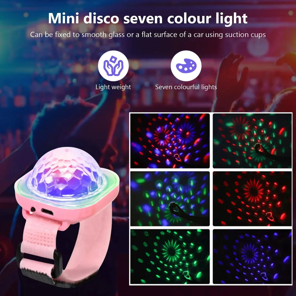 LED Disco Ball Wristband | Sound-Activated Rave Light
