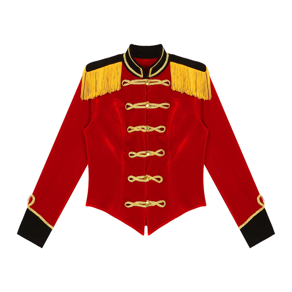 Ringmaster Velvet Jacket | Gold Braid | Circus Costume