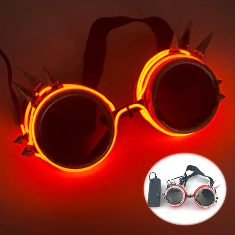 LED Light-Up Rave Glasses & Gloves | Cyberpunk Festival Eyewear