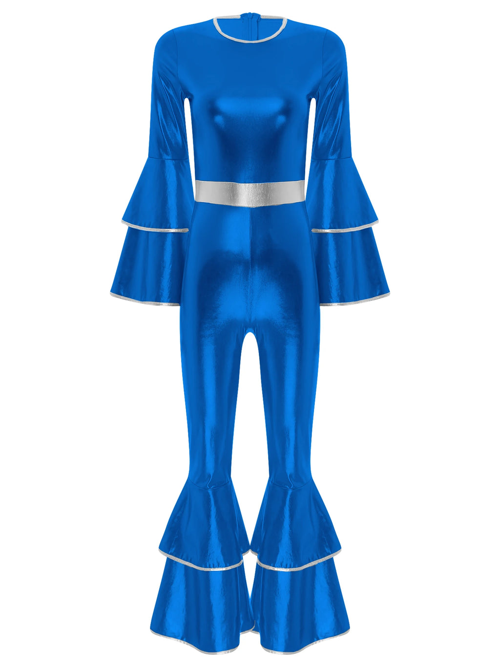 Metallic Flare Jumpsuit | 70s Disco | Bell Bottom