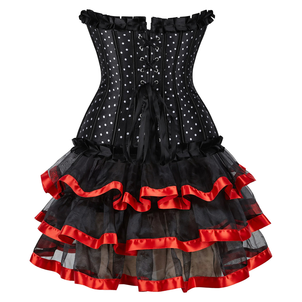 Gothic Overbust Corset | Skirt Options