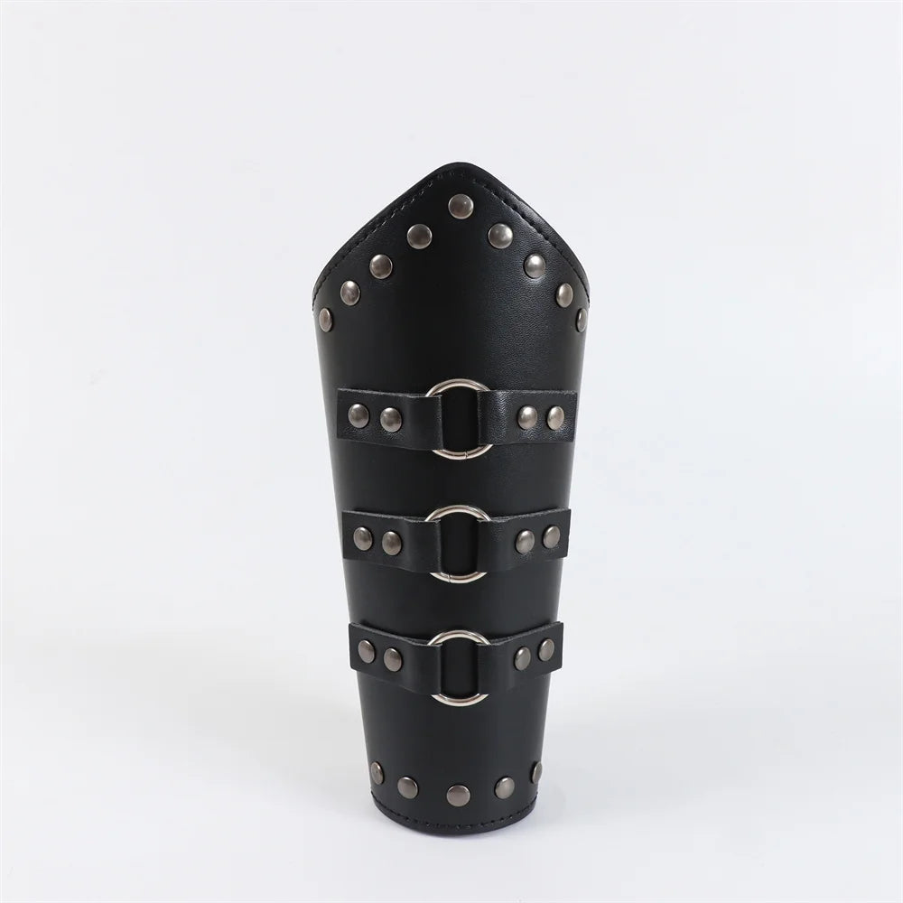 Buckled Faux-Leather Bracer | Single