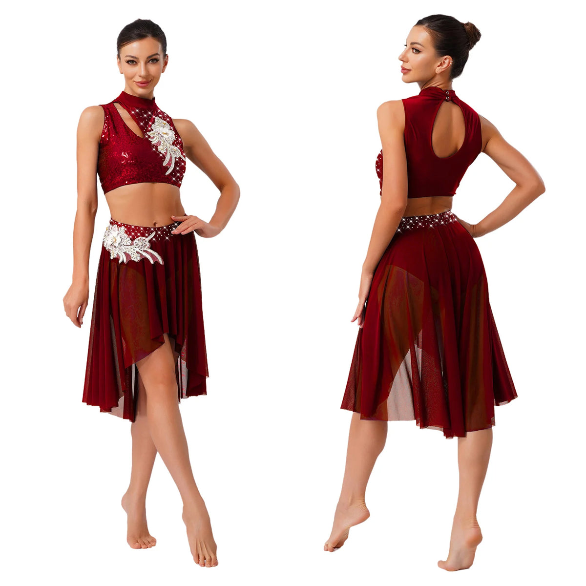 Starlight Floral Appliqué Lyrical Dance Set