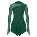 Women's Rhinestone Ruched Dance Dress | Sleeveless | Ballet & Figure Skating