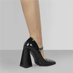 Mary Jane Pump | Square Toe | Chunky Heel