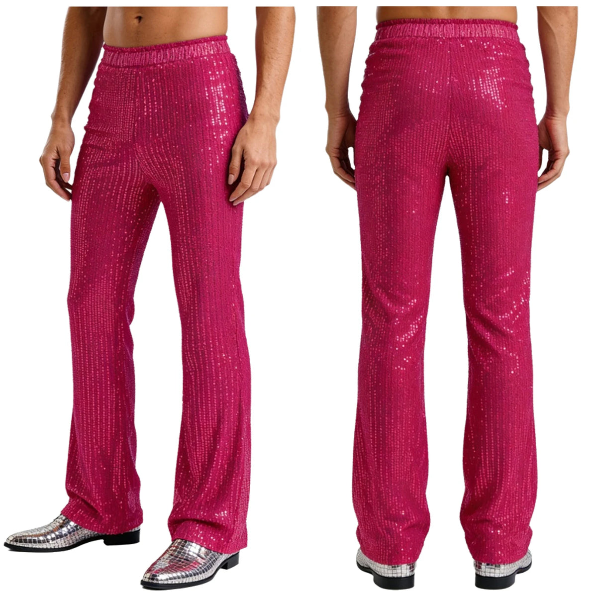 Men’s Sequin Pants | Lined Wide Leg