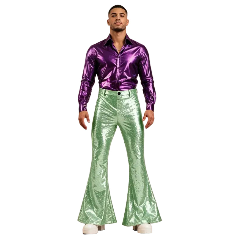 Men's Sequin Pants | Disco Bell-Bottoms