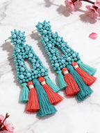 Geometric Glass Drop Earrings | Clip or Pin
