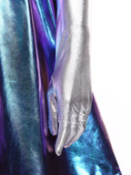 Metallic Space Dress | Structured Shoulders