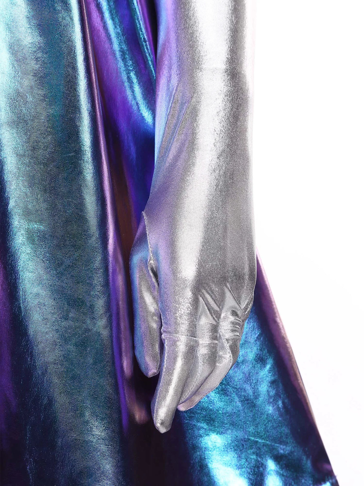 Metallic Space Dress | Structured Shoulders