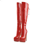 Thigh-High Platform Boots | Patent Leather | 16cm Heel
