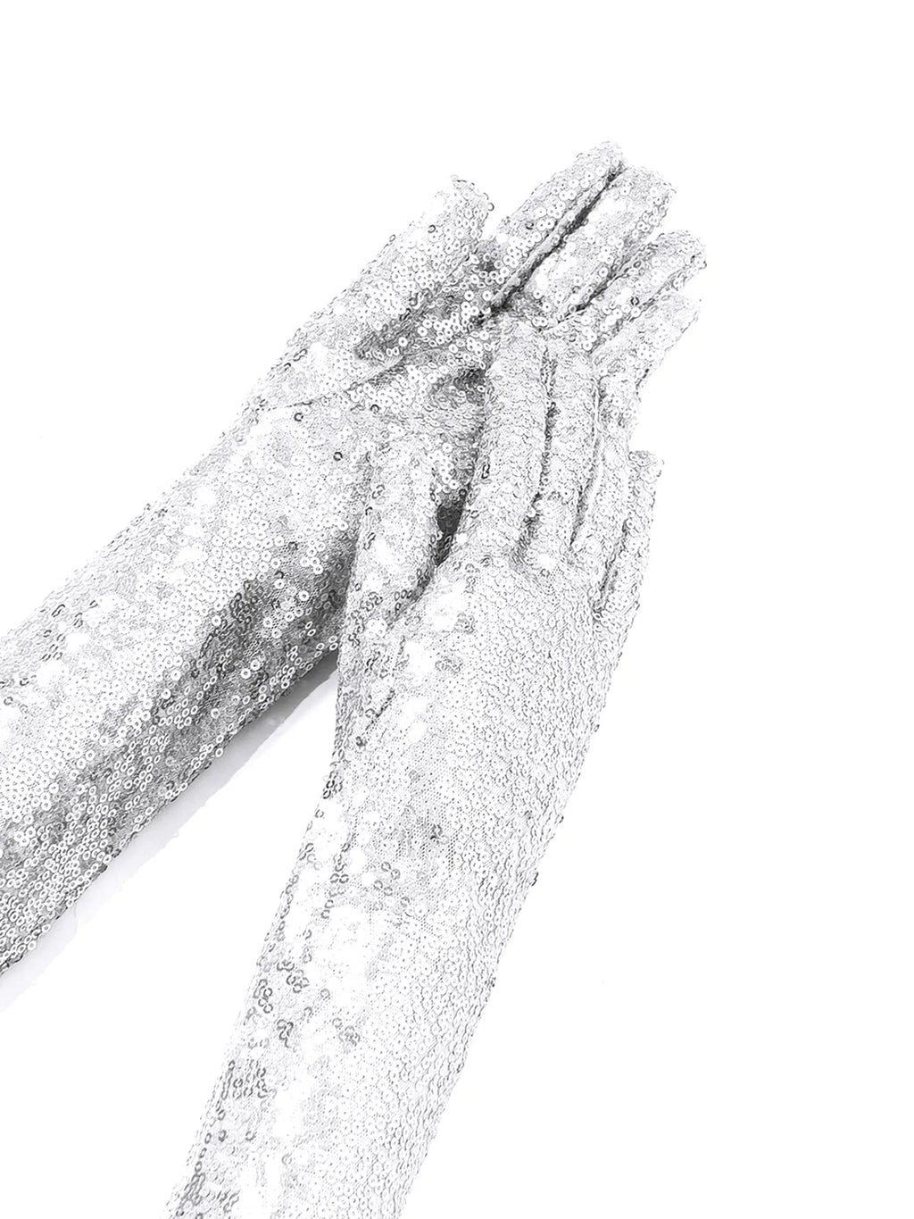 Starlight Sequin Elbow-Length Opera Gloves