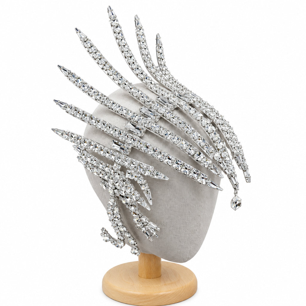 Rhinestone Headpiece | Dramatic Spiked Crown