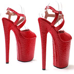 Stone Pattern Platform Sandals - 23cm Pole Dance Heels
