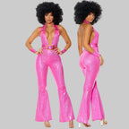 70s Hippie Performance Jumpsuit - Vintage Disco Festival Costume