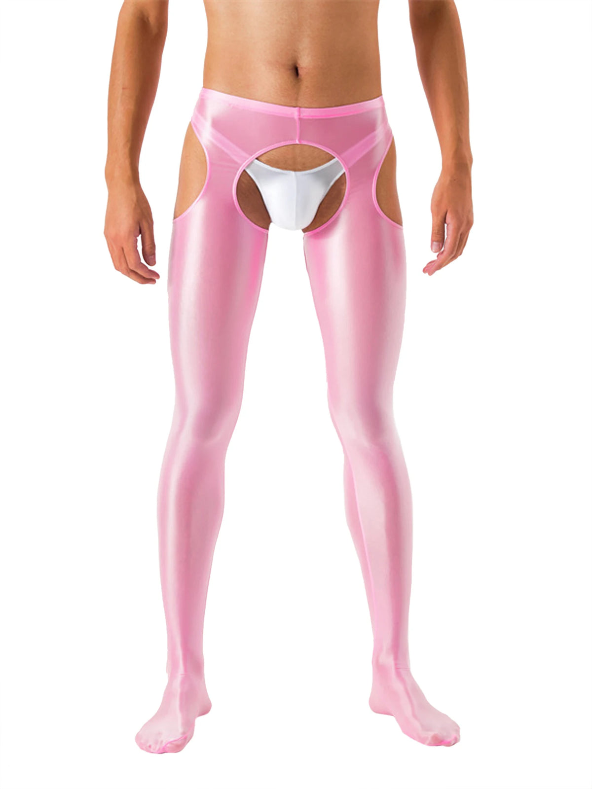 Men's Glossy Dance Tights | Footed | Stretch Fit