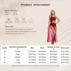 Women's Spaghetti Strap Lyrical Dance Dress | Built-In Leotard & Sheer Mesh Maxi Skirt | Front Slit