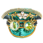 Sequin Rhinestone Military Hat | Steampunk Goggles | One Size