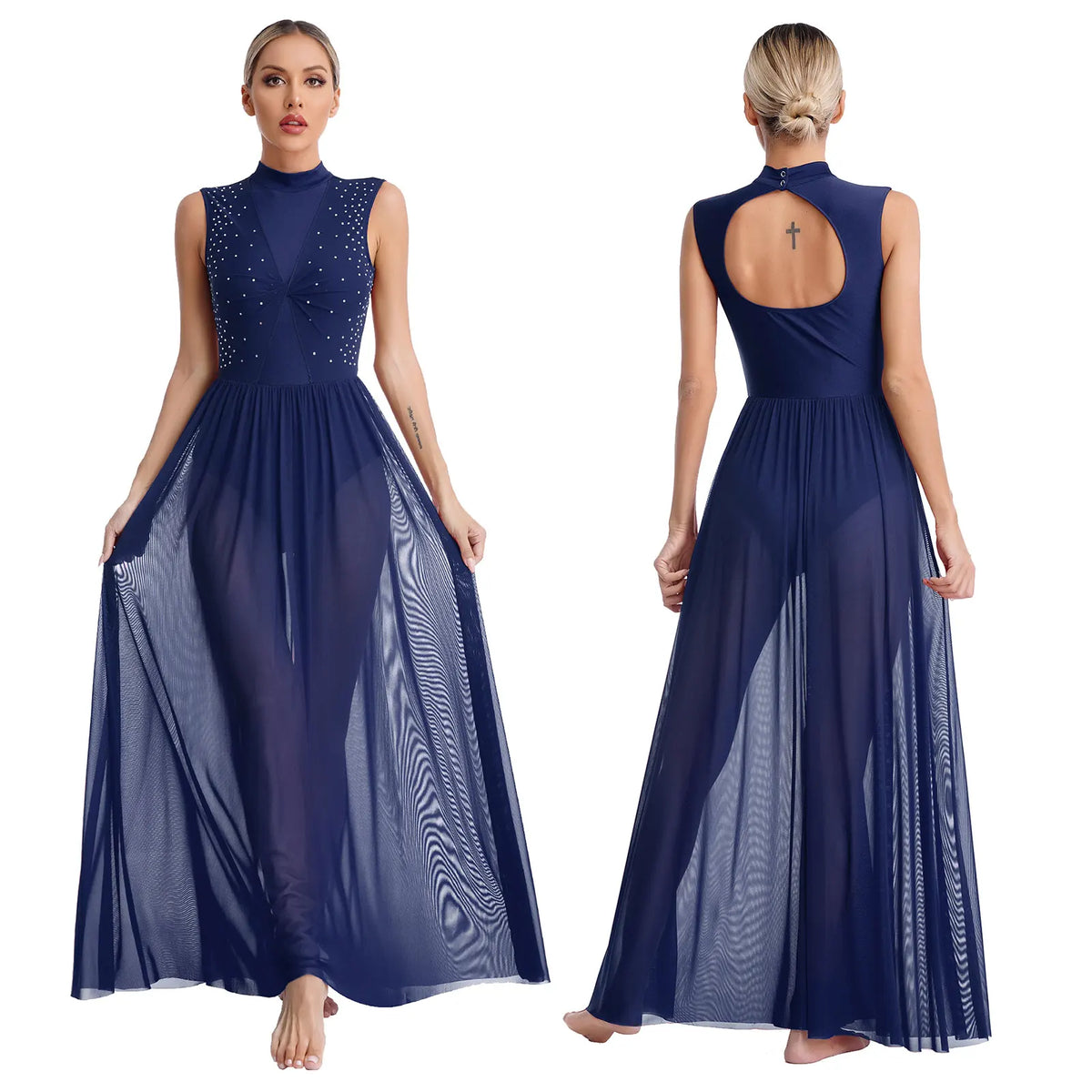 Lyrical Dance Dress | Rhinestone Cutout Back