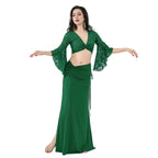 Belly Dance Costume | Lace Bell Sleeve Top & Maxi Skirt