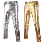Men's Shiny Faux Leather Pants | Skinny Fit | Stage
