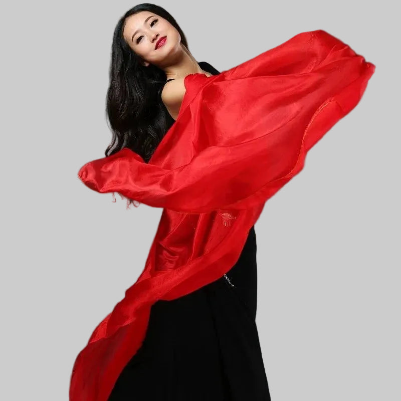Tie Dye Silk Belly Dance Veil - Performance Scarf 250cm x 114cm