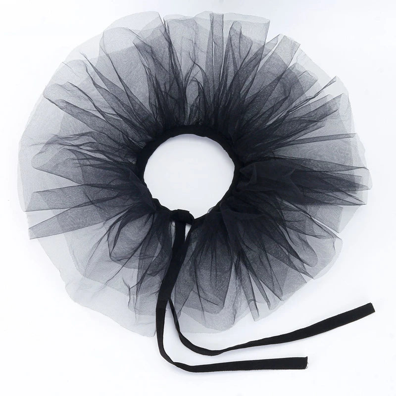 Ruff Neck Collar | Tulle Mesh | Victorian & Clown