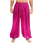 Men's Satin Dance Pants | Elastic Waist | Flowy Fit
