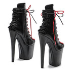 20CM Platform Ankle Boots - Matte Finish High Heel Pole Dance Booties