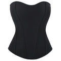 Rhinestone Overbust Corset | Boned Bustier | Black & White