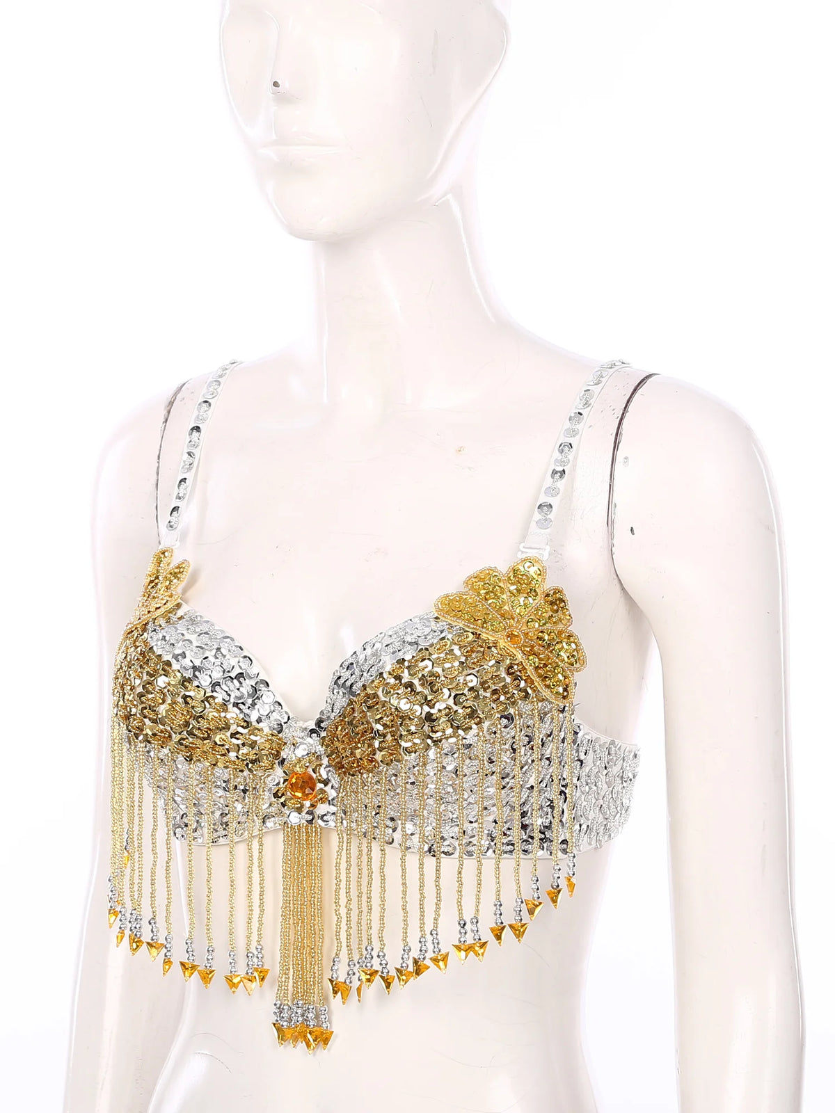 Sequin Beaded Tassel Belly Dance Bra | Underwired | Festival & Stage | One Size