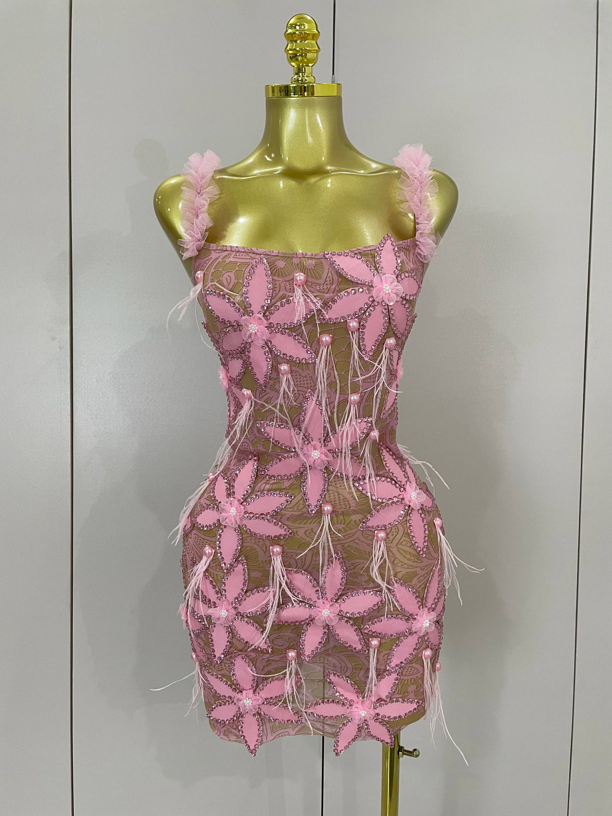 3D Floral Petal Mini Dress | Sweetheart | Pageant