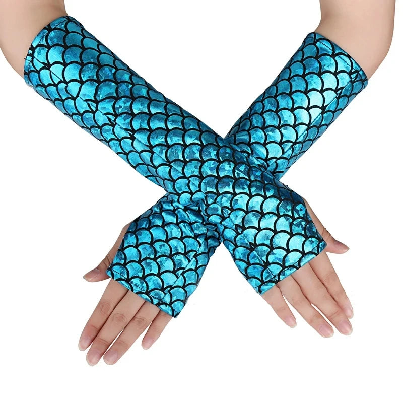 Mermaid Scale Arm Gloves | Fingerless