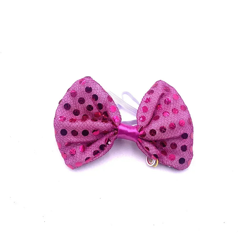 LED Light-Up Sequin Bow Tie | 3 Flash Modes | 10 Colors