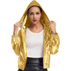 Holographic Hooded Zip Jacket | 5 Colors