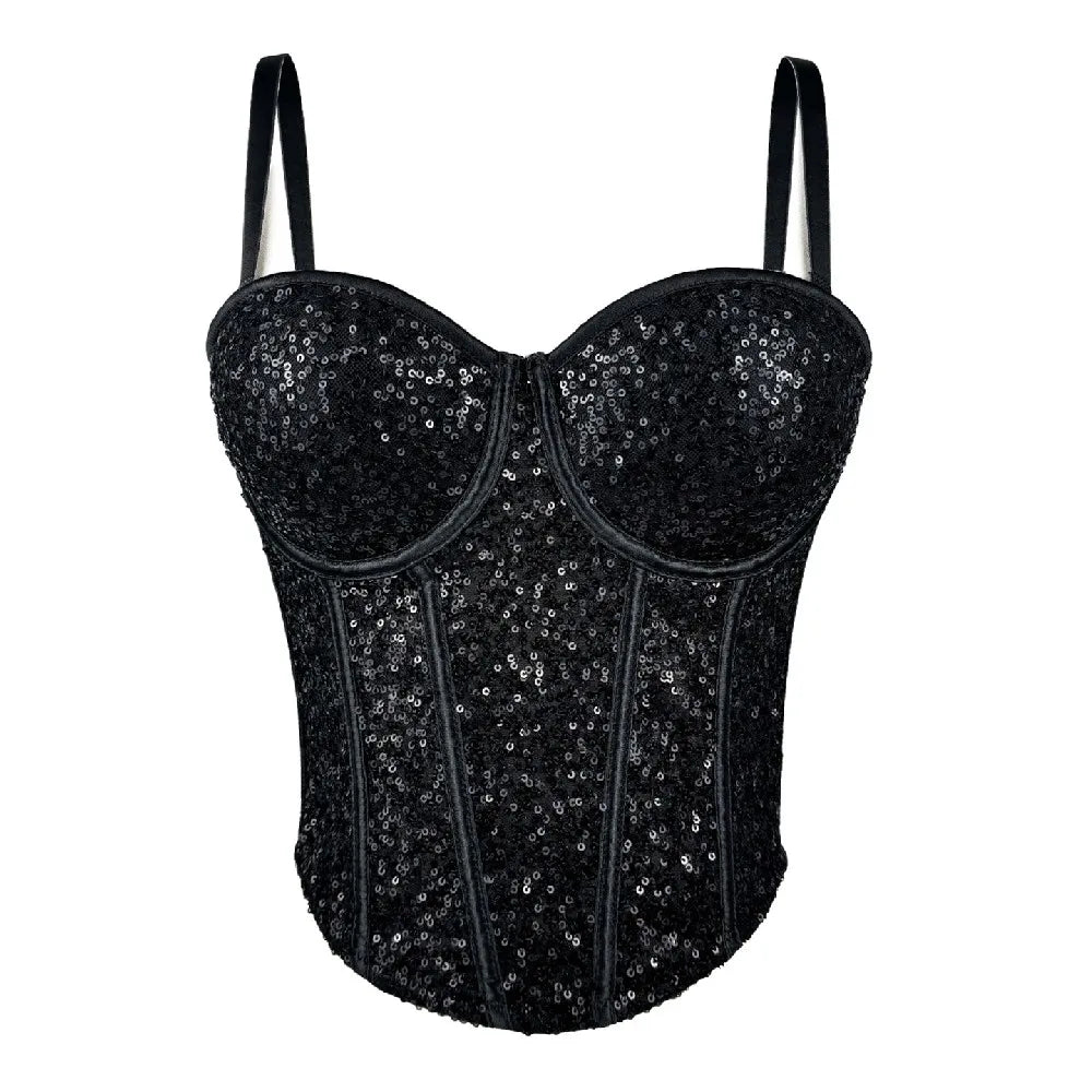 Sequin Bustier | Bling Corset Top | Stage & Party