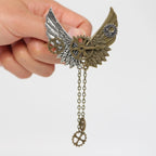 Steampunk Wings & Gears Brooch | Lapel Pin