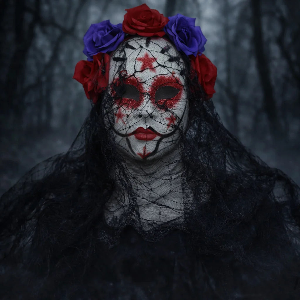 Gothic Bride Skull Mask | Veil & Roses