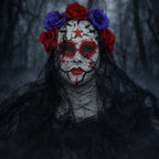 Gothic Bride Skull Mask | Veil & Roses