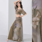 Belly Dance Practice Set | Batwing Top & Flare Pants
