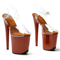 8-Inch Platform Heels with Peep Toe - Slip-On Sandals